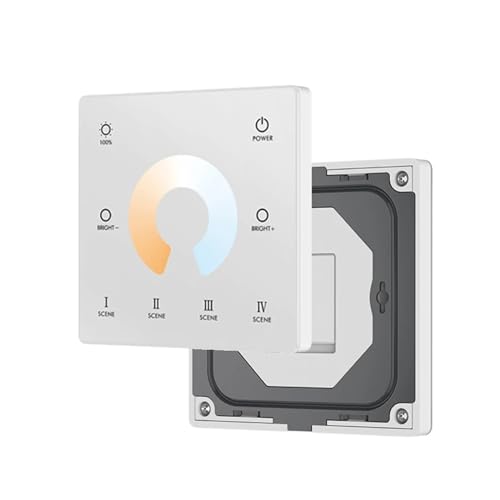 1PCS 2CH LED dimmer 12V 24V 36V DC 2,4G remote dimmer 2CH * 5A controller WT1(TW2-W Wall Panel) von YMFYPRDV