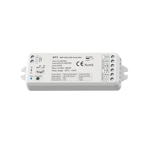 1PCS 2CH LED dimmer 12V 24V 36V DC 2,4G remote dimmer 2CH * 5A controller WT1(WT1) von YMFYPRDV
