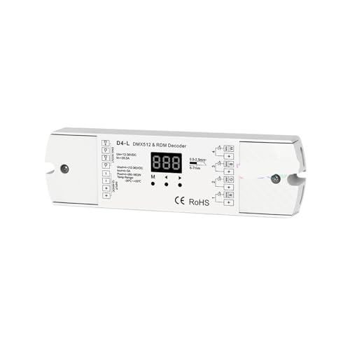 1PCS D4-L 4 Kanal CV DMX512 Decoder D4 Din-schiene 12V-24V 20,5 A 4CH DMX Signal Controller for Dimmen CCT RGB RGBW LED Streifen(D4-L) von YMFYPRDV