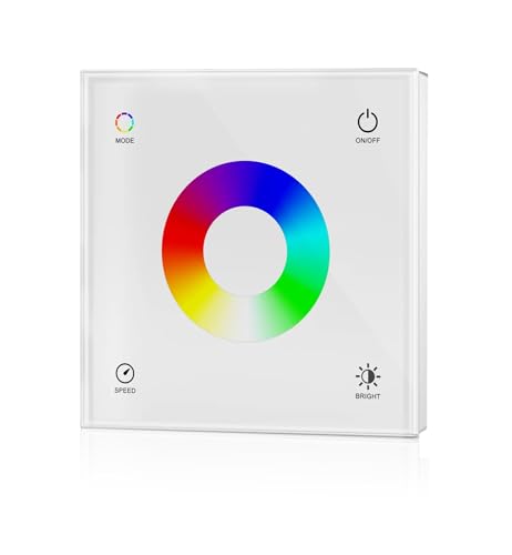 1PCS DC12-24V T1, T2, T3, T4 einfarbig, zweifarbig, RGB oder RGBW PWM Konstantspannung Wand-Touchscreen-Controller-Dimmer(T3 white) von YMFYPRDV
