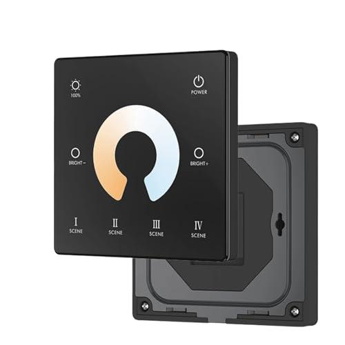 1PCS DC12V-24V CCT/RGB/RGBW/Dim wand-montiert touch screen fernbedienung LED RGB licht streifen dimmer schalter(1-Zone TW2-B CCT) von YMFYPRDV