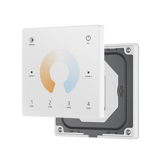 1PCS DC12V-24V CCT/RGB/RGBW/Dim wand-montiert touch screen fernbedienung LED RGB licht streifen dimmer schalter(4-Zone TW2-4W CCT) von YMFYPRDV