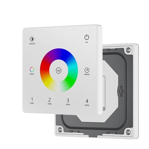 1PCS DC12V-24V CCT/RGB/RGBW/Dim wand-montiert touch screen fernbedienung LED RGB licht streifen dimmer schalter(4-Zone TW4-4W RGBW) von YMFYPRDV