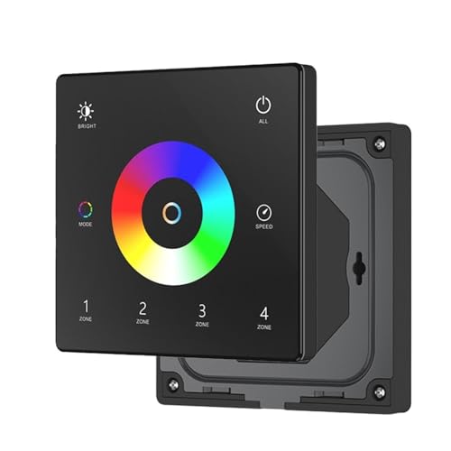 1PCS DC12V-24V CCT/RGB/RGBW/Dim wand-montiert touch screen fernbedienung LED RGB licht streifen dimmer schalter(4-Zone TW5-4B RGBCCT) von YMFYPRDV