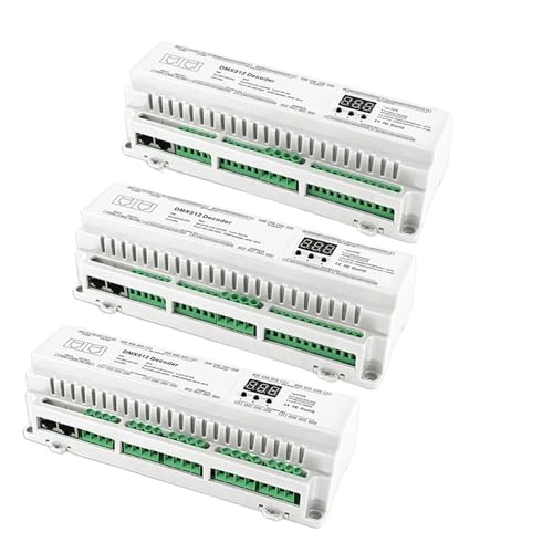 1PCS DC12V-24V DIN schiene 24CH 32CH 40CH DMX512 konstante spannung PWM decoder fahrer RJ45 terminal block BC-624-DIN BC-632-DIN BC-640-DIN(BC-632-DIN) von YMFYPRDV