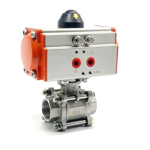 2,5 Zoll dreiteiliger pneumatischer Kugelhahn mit hoher Plattform, doppeltwirkender/einfachwirkender Zylinder 2 Zoll(Double Acting) von YMFYPRDV