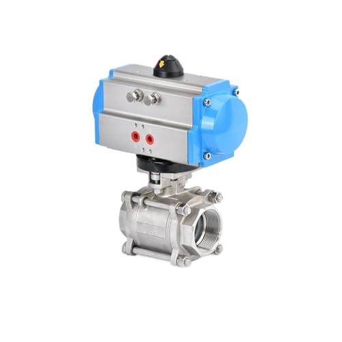 3/8" dreiteiliger pneumatischer Hochplattform-Kugelhahn aus Edelstahl 304 mit doppelter Wirkung(Single Acting) von YMFYPRDV