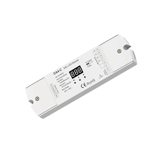 350-1200mA oder 150-500MA 12V-48VDC Konstantstrom 4-Kanal-DALI-Dimmer DA4-C (DT6) 24V 4-Kanal-CC-Controller steuert LED-Chip-Licht(150-500MA) von YMFYPRDV