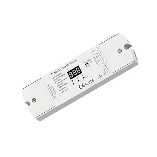 350-1200mA oder 150-500MA 12V-48VDC Konstantstrom 4-Kanal-DALI-Dimmer DA4-C (DT6) 24V 4-Kanal-CC-Controller steuert LED-Chip-Licht(350-1200mA) von YMFYPRDV