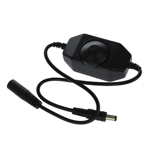 DC 12V 24V stufenloser LED-Dimmerschalter-Controller ist for 3528 5050 einfarbige LED-Lichtleisten-Dimmer geeignet, um die Helligkeit anzupassen(Black) von YMFYPRDV