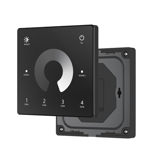 DC12V 24V 36V LED Dimmer PWM 2,4G Helligkeit Einstellung Touch Fernbedienung Schalter Monochrome LED licht V1(4-Zone TW1-4B) von YMFYPRDV