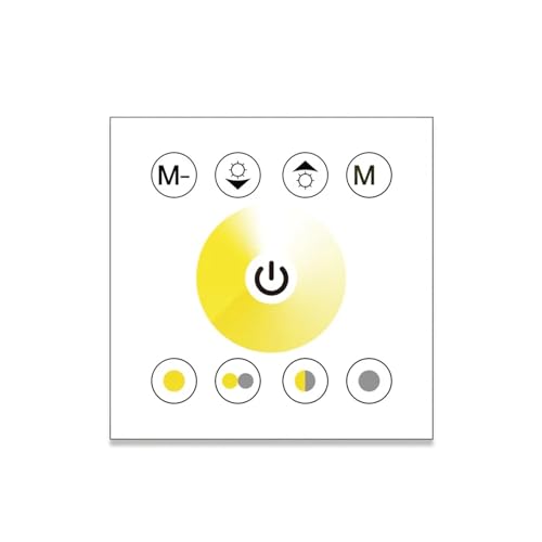 DC12V-24V Einzelfarbtemperatur RGB/RGBW 86 Wand-Touchscreen-Controller LED-Lichtleiste Glas-Dimmer-Controller 4A*3CH(CCT CW -W) von YMFYPRDV