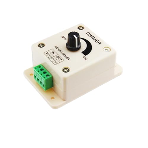 DC12V-24V Knopftyp LED-Dimmer 8A 30A 96W 360W einstellbare Helligkeit Lampe monochromer LED-Controller 5050 3528 mit(8A Dimmer) von YMFYPRDV