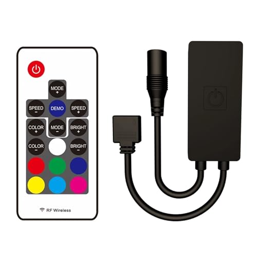 DC5-24V Controller Mini RGB Fernbedienung schwarz und weiß DC/USB(Black DC) von YMFYPRDV