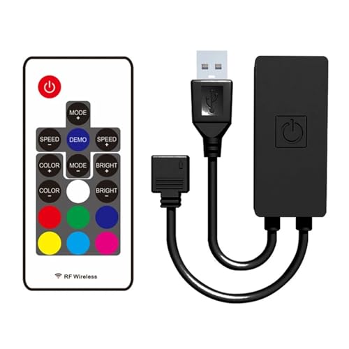 DC5-24V Controller Mini RGB Fernbedienung schwarz und weiß DC/USB(Black USB) von YMFYPRDV