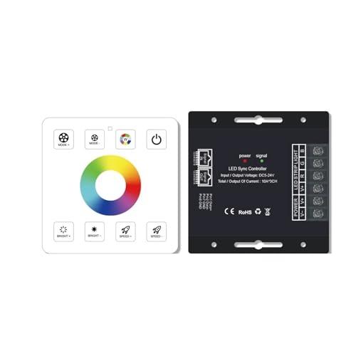 DC5V-24V 8KEY 86 Typ 2,4G Touch Dimmer 12V RGB Controller Netzwerksynchronisation geeignet for SMD5050 2835 LED Lichtstreifen(RGB) von YMFYPRDV