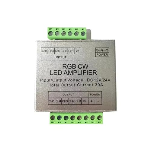 DC5V12V/24V monochrom/RGB/RGBW/RGBWW RGB+CCT LED-Verstärker-Controller 12A/24A/30A/50A 1CH/3CH/4CH/5CH Lichtleiste Power Repeater(RGBCW 30A) von YMFYPRDV
