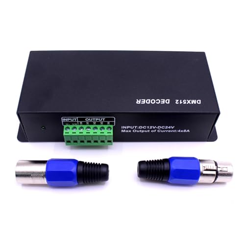 DMX 512-Decoder mit Digitalanzeige-Dimmtreiber RGBW 24-Kanal-LED-Decoder-Controller for Lampe DC5V-24V (24 Kanäle)(4 channle) von YMFYPRDV