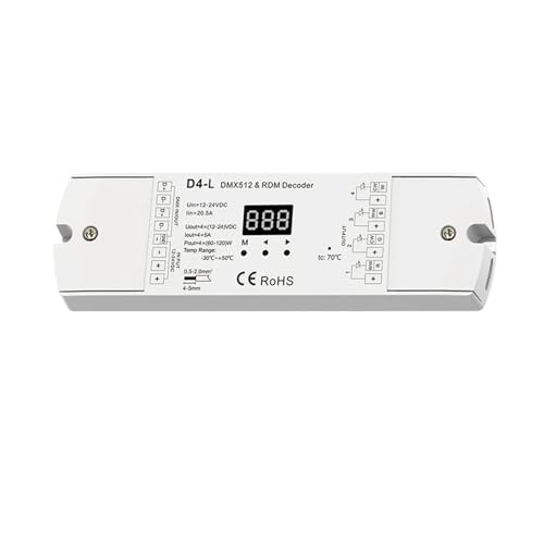 DMX-Decoder Digital D4 D4-E D4-XE D5 D12 D24 DS DS-L DMX512-SPI-Decoder und RF-Controller CV-Anzeige/DIN-Schiene/Mehrfachdimmung(D4-L) von YMFYPRDV