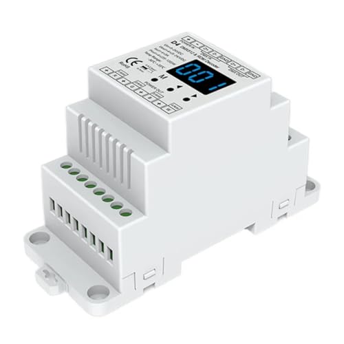 DMX-Decoder digital D4 D4-E D4-XE D5 D12 D24 DS DS-L DMX512-SPI-Decoder-Controller CV-Anzeige/DIN-Schiene/Mehrfachdimmung(D4 white) von YMFYPRDV