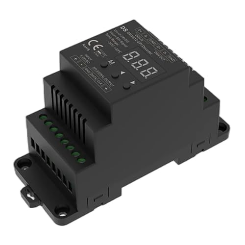 DMX-Decoder digital D4 D4-E D4-XE D5 D12 D24 DS DS-L DMX512-SPI-Decoder-Controller CV-Anzeige/DIN-Schiene/Mehrfachdimmung(DS black) von YMFYPRDV