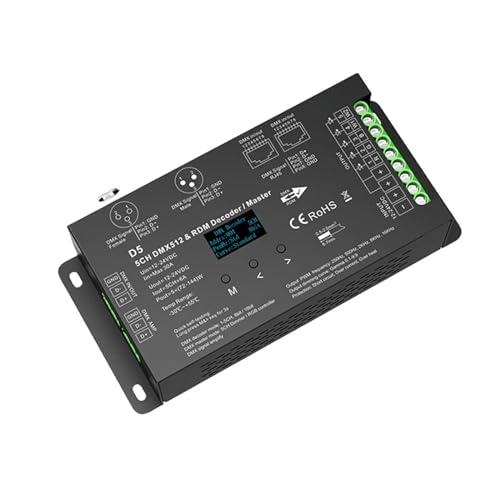 DMX-Decoder digitaler RF-Controller CV DMX512-SPI-Decoder D4 D4-E D4-XE D5 D12 D24 DS DS-L Display/DIN-Schiene/Mehrfachdimmung(D5) von YMFYPRDV