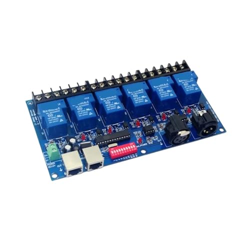 DMX-RELAY-6CH-30A Relaisschalter 30A*6CH 6-Wege-DMX-Relais-Decoder DMX512-Controller DC 12V 6-Wege-LED-Lichtsteuerung von YMFYPRDV