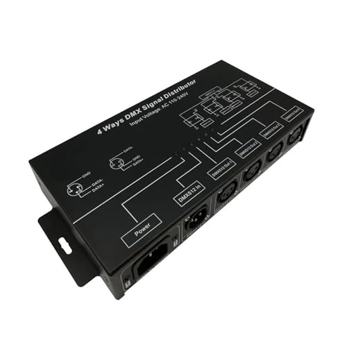 DMX124-Verstärker, AC100V-240V-Eingang, DMX512-Verteiler, DMX-Signalverstärker, 4 Kanäle, 4 Ausgänge, DMX-Signalverteiler DMX124-Verstärker, AC100V-240V-Eingang, DMX512-Verteiler, DMX-Signalverstärker, 4 Kanäle, 4 Ausgänge, DMX-Signalverteiler von YMFYPRDV