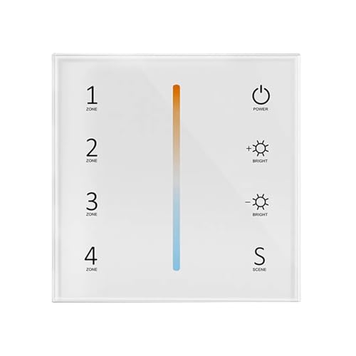 DMX512-RF-Panel-Ferndecoder for Switch 1990 zur Steuerung von dimmbaren, einfarbigen, zweifarbigen RGB RGBW RGB+CCT-LED-Lichtleisten(T12-1) von YMFYPRDV
