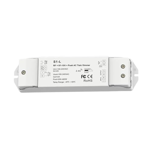 Dimmer-Fernbedienung for LED-Streifen oder Phasenabschnittsdimmung, Einstellung der Mindesthelligkeit über DIP-Schalter oder digitale Röhre(S1-L) von YMFYPRDV