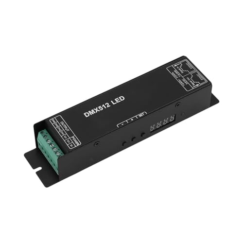 Dmx 512 Digitalanzeige-Decoder, Dimmtreiber Dmx512-Controller, geeignet for LED-Lichtleisten DC12-24V 20A (4 Kanäle) von YMFYPRDV
