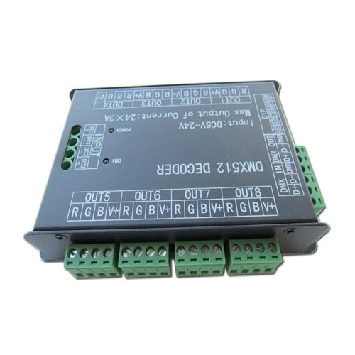 Hochleistungs-24-Kanal-3A/CH-DMX512-Controller-LED-Decoder-Dimmer for Projekte, 500 Hz, flimmerfreies, sanftes Dimmen, DMX-Signalanzeige Hochleistungs-24-Kanal-3A/CH-DMX512-Controller-LED-Decoder-Dimmer for Projekte, 500 Hz, flimmerfreies, sanftes Dimmen, DMX-Signalanzeige von YMFYPRDV