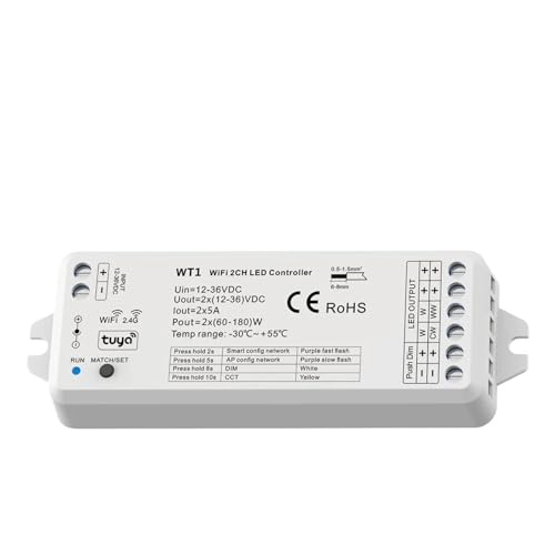 LED Dimmer 12V 24V 36V DC 2CH 10A 2,4G Remote push Dimmer Schalter WW CW CCT Controller WT1 Dimmer LED Dimmer 12V 24V 36V DC 2CH 10A 2,4G Remote push Dimmer Schalter WW CW CCT Controller WT1 Dimmer von YMFYPRDV