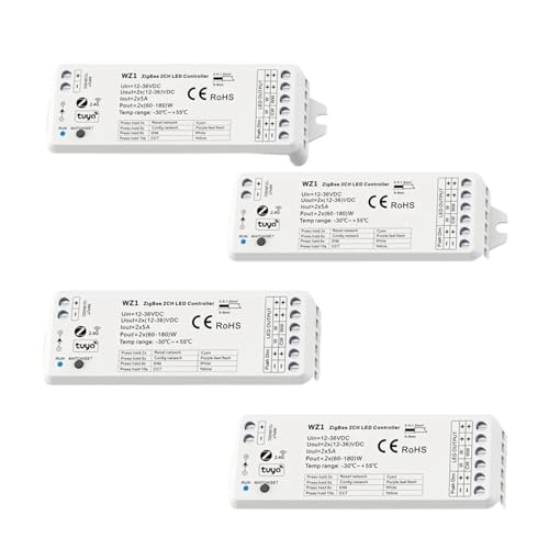 LED Dimmer 2-in-1 WW CW CCT Controller 12V 24V 36V DC 2,4G Remote Dimmer Schalter WZ1 Alexa Dimmer(4PCS WZ1) von YMFYPRDV