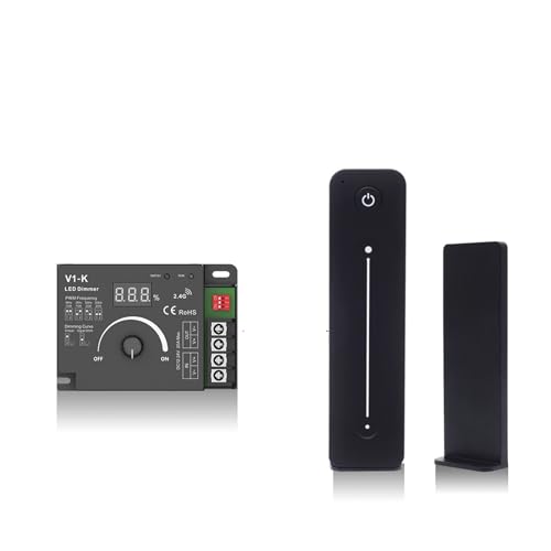LED-Streifendimmer, 12 V, 24 V, PWM-Frequenz, einstellbar, 1 Kanal, 20 A, 2,4 G, LED-Dimmer, Touch-Fernbedienung, Dimmer V1-K(V1-K and R11 Set) von YMFYPRDV