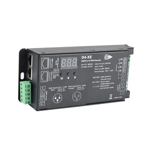RISE-4CH D4-XE DMX-Decoder-Controller, PWM, flimmerfreies Dimmen, 12 V-36 V, Digitalanzeige, 2000 Hz, 500 Hz, geeignet for RGB-LED-Leuchten RISE-4CH D4-XE DMX-Decoder-Controller, PWM, flimmerfreies Dimmen, 12 V-36 V, Digitalanzeige, 2000 Hz, 500 Hz, geeignet for RGB-LED-Leuchten von YMFYPRDV