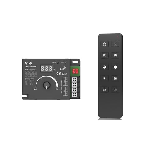 V1-K DC 12-48V 20A PWM LED Dimmer Controller Schalter 2,4G Touch Fernbedienung for Monochrom COB 5050 3528 Dimmer Lampe(V1-K and R1) von YMFYPRDV