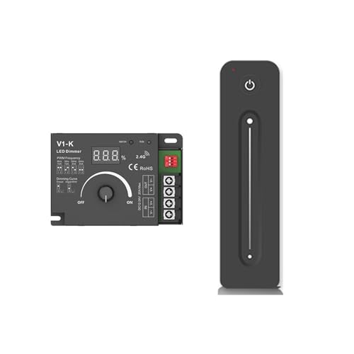 V1-K DC 12-48V 20A PWM LED Dimmer Controller Schalter 2,4G Touch Fernbedienung for Monochrom COB 5050 3528 Dimmer Lampe(V1-K and R11) von YMFYPRDV