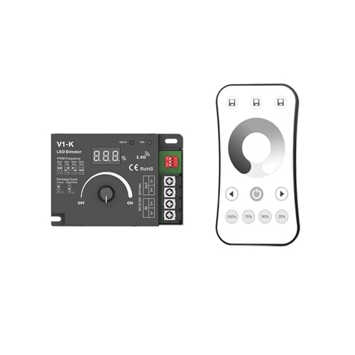 V1-K DC 12-48V 20A PWM LED Dimmer Controller Schalter 2,4G Touch Fernbedienung for Monochrom COB 5050 3528 Dimmer Lampe(V1-K and R6-1) von YMFYPRDV