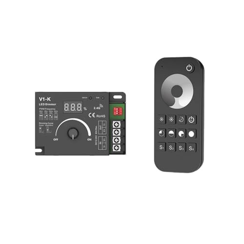V1-K DC 12-48V 20A PWM LED Dimmer Controller Schalter 2,4G Touch Fernbedienung for Monochrom COB 5050 3528 Dimmer Lampe(V1-K and RT1) von YMFYPRDV