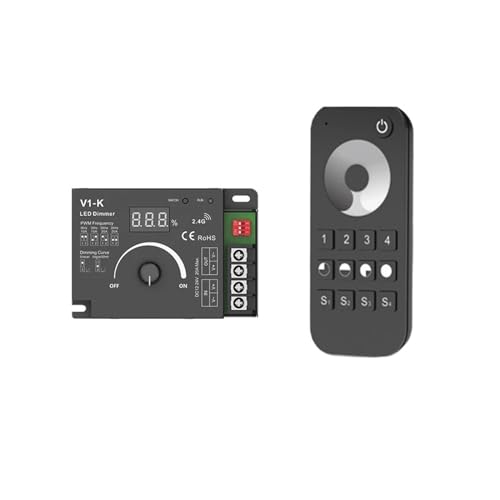 V1-K DC 12-48V 20A PWM LED Dimmer Controller Schalter 2,4G Touch Fernbedienung for Monochrom COB 5050 3528 Dimmer Lampe(V1-K and RT6) von YMFYPRDV