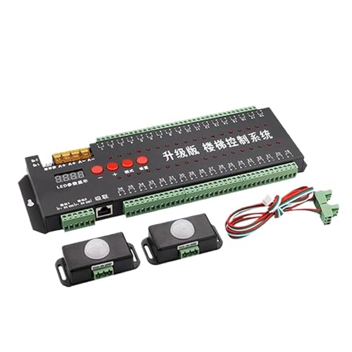 WS2812B WS2811 Bewegungssensorleuchte mit 36 ​​Kanälen, LED-Controller, Treppenlicht, Innenbewegung, DC5–24 V, geeignet for RGB-Monochrom von YMFYPRDV