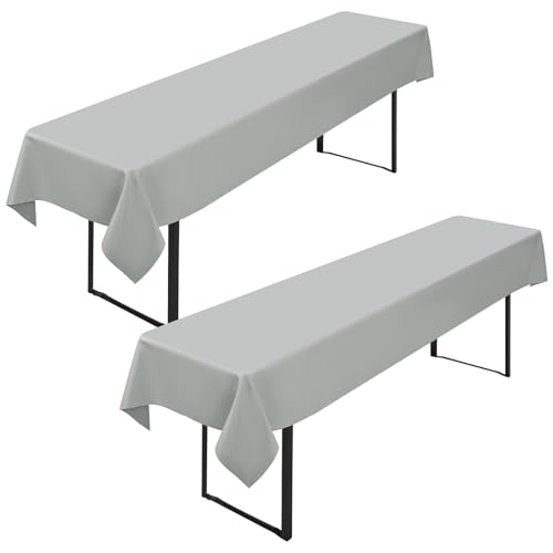 2 Stück Biertisch Tischdecke,für 50-70 cm Tischbreite,Hellgrau Biertisch Biertischhussen Bierzeltgarnitur Rechteckige Tischdecken Waschbar 100x250cm für Gartenbankett-Gartenmöbel 2 Stück Biertisch Tischdecke,für 50-70 cm Tischbreite,Hellgrau Biertisch Biertischhussen Bierzeltgarnitur Rechteckige Tischdecken Waschbar 100x250cm für Gartenbankett-Gartenmöbel von YMHPRIDE