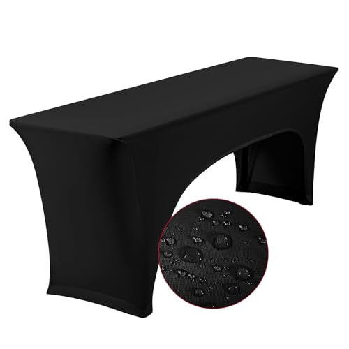 YMHPRIDE 1Pack Elastische Biertischhussen, Schwarz Wasserdicht BierTischdecken, Set für 50 cm Tischbreite, Bierzeltgarnituren 220 x 50 x 70 cm für Gartenbankett-Gartenmöbel-Bezüge. YMHPRIDE 1Pack Elastische Biertischhussen, Schwarz Wasserdicht BierTischdecken, Set für 50 cm Tischbreite, Bierzeltgarnituren 220 x 50 x 70 cm für Gartenbankett-Gartenmöbel-Bezüge. von YMHPRIDE