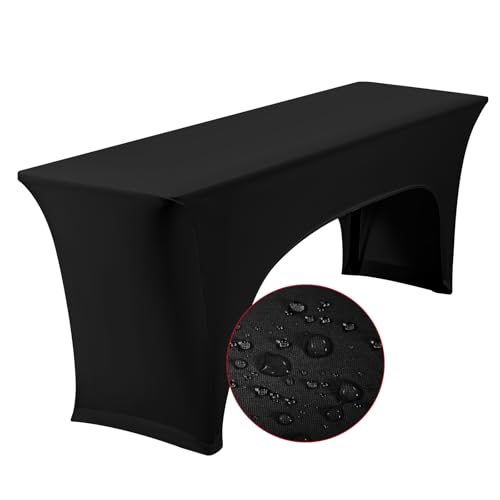 YMHPRIDE 1Pack Elastische Biertischhussen, Schwarz Wasserdicht BierTischdecken, Set für 70 cm Tischbreite, Bierzeltgarnituren 220 x 70 x 70 cm für Gartenbankett-Gartenmöbel-Bezüge. YMHPRIDE 1Pack Elastische Biertischhussen, Schwarz Wasserdicht BierTischdecken, Set für 70 cm Tischbreite, Bierzeltgarnituren 220 x 70 x 70 cm für Gartenbankett-Gartenmöbel-Bezüge. von YMHPRIDE