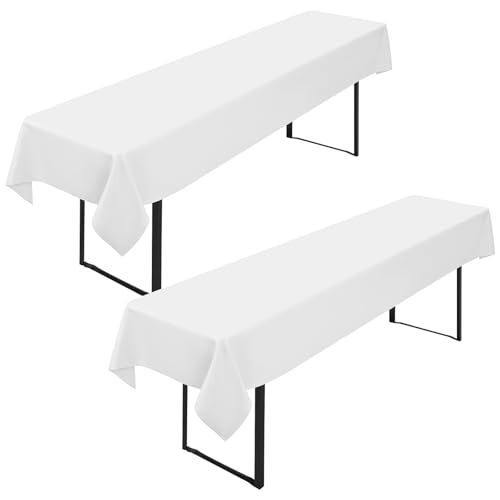 2 Stück Biertisch Tischdecke,für 50-70 cm Tischbreite, Weiß Biertisch Biertischhussen Bierzeltgarnitur Rechteckige Tischdecken Waschbar 100x250cm für Gartenbankett-Gartenmöbel 2 Stück Biertisch Tischdecke,für 50-70 cm Tischbreite, Weiß Biertisch Biertischhussen Bierzeltgarnitur Rechteckige Tischdecken Waschbar 100x250cm für Gartenbankett-Gartenmöbel von YMHPRIDE