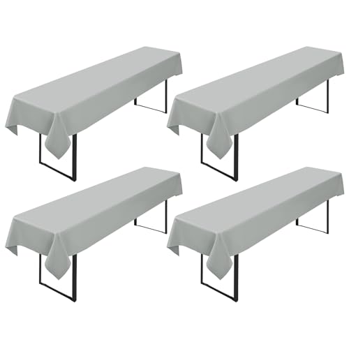 4 Stück Biertisch Tischdecke,für 50-70 cm Tischbreite,Hellgrau Biertisch Biertischhussen Bierzeltgarnitur Rechteckige Tischdecken Waschbar 100x250cm für Gartenbankett-Gartenmöbel 4 Stück Biertisch Tischdecke,für 50-70 cm Tischbreite,Hellgrau Biertisch Biertischhussen Bierzeltgarnitur Rechteckige Tischdecken Waschbar 100x250cm für Gartenbankett-Gartenmöbel von YMHPRIDE