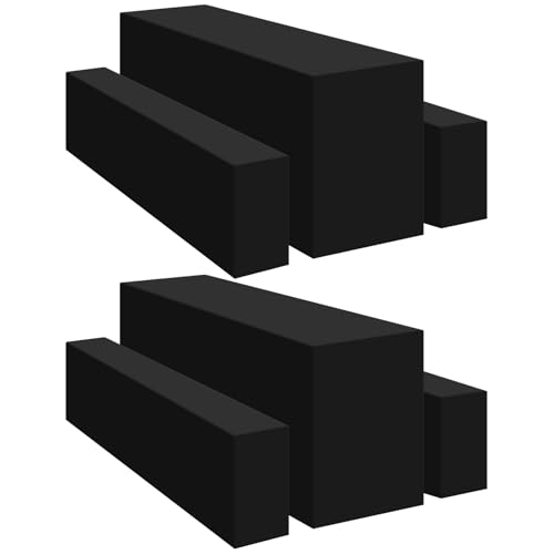 YMHPRIDE Zwei 3er-Set Schwarz Biertischhussen Bierbankhusse und Tischdecken, 50 cm Tischbreite,Bierzeltgarnituren 220 x 50 x 70 cm für Gartenbankett-Gartenmöbel.（6-teiliges Set） von YMHPRIDE