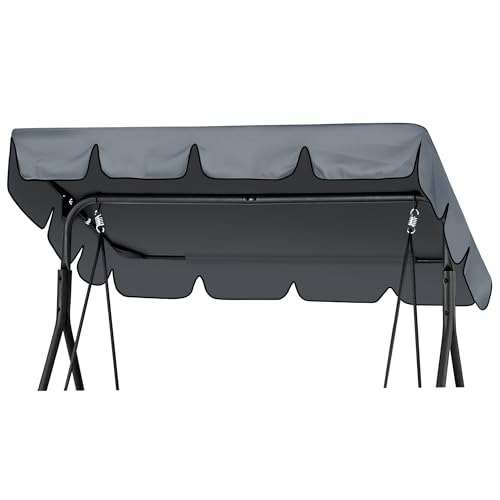 YMIFEEY Hollywoodschaukel Dachbezug 210 x 145 cm, Wasserdicht Dach für Hollywoodschaukel 2-3 Sitzer, UV-Schutz Hollywoodschaukel Ersatzdach Oxford 420D Bezug Abdeckung Dachplane für Hollywood Schaukel von YMIFEEY