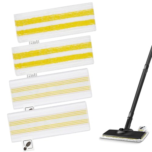 Reinigungstücher für Dampfreiniger Kärcher Easyfix SC1 SC2 SC3 SC4 SC5 Mikrofasertücher kompatibel mit Dampfreinigern (4 Tücher) von YMJD